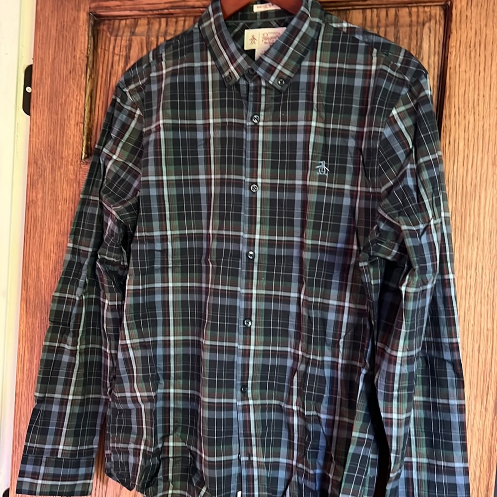 Penguin Mens long sleeve button down.